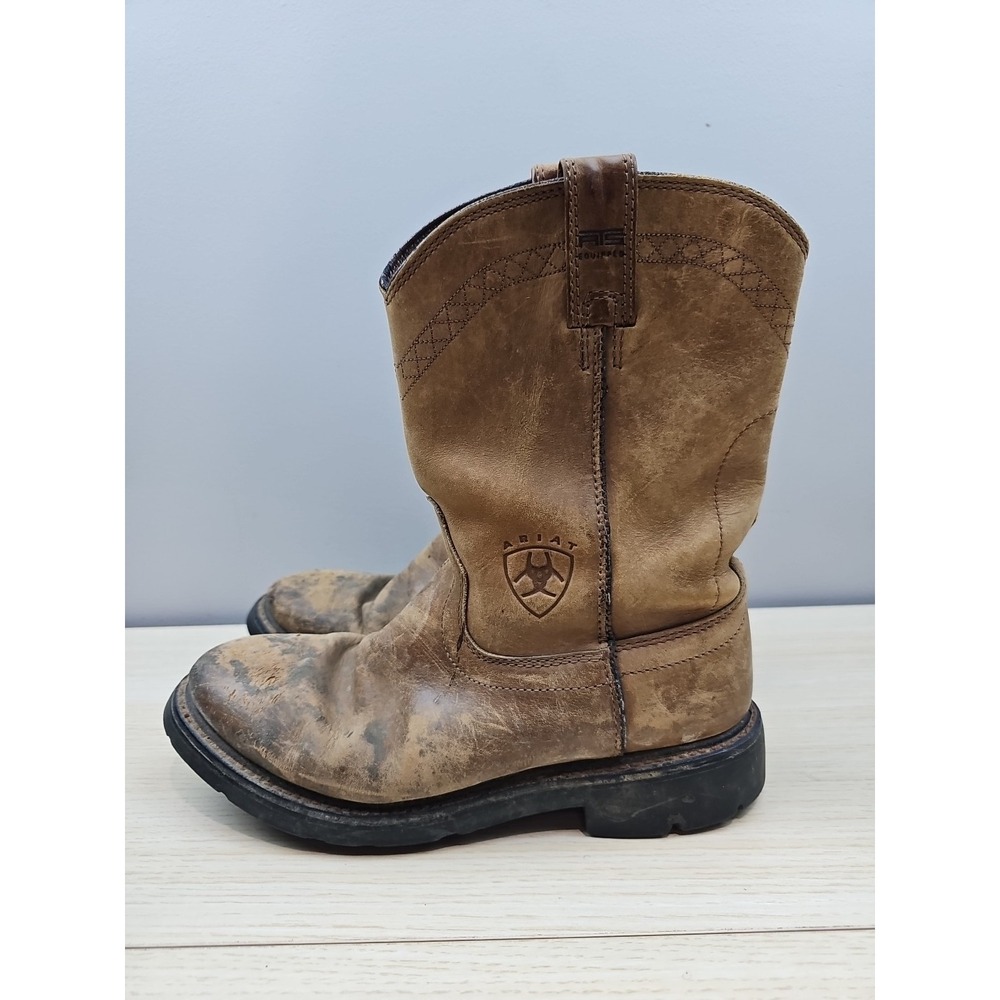 Ariat Sierra Work‎ Boot 10004986 Mens 9D Soft Toe EH Oil/Slip Resistant Brown